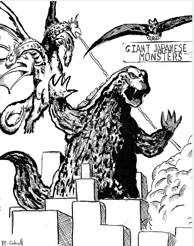 Giant Japanese Monsters Issue 1 cover featuring Godzilla, Rodan, and Ghidrah