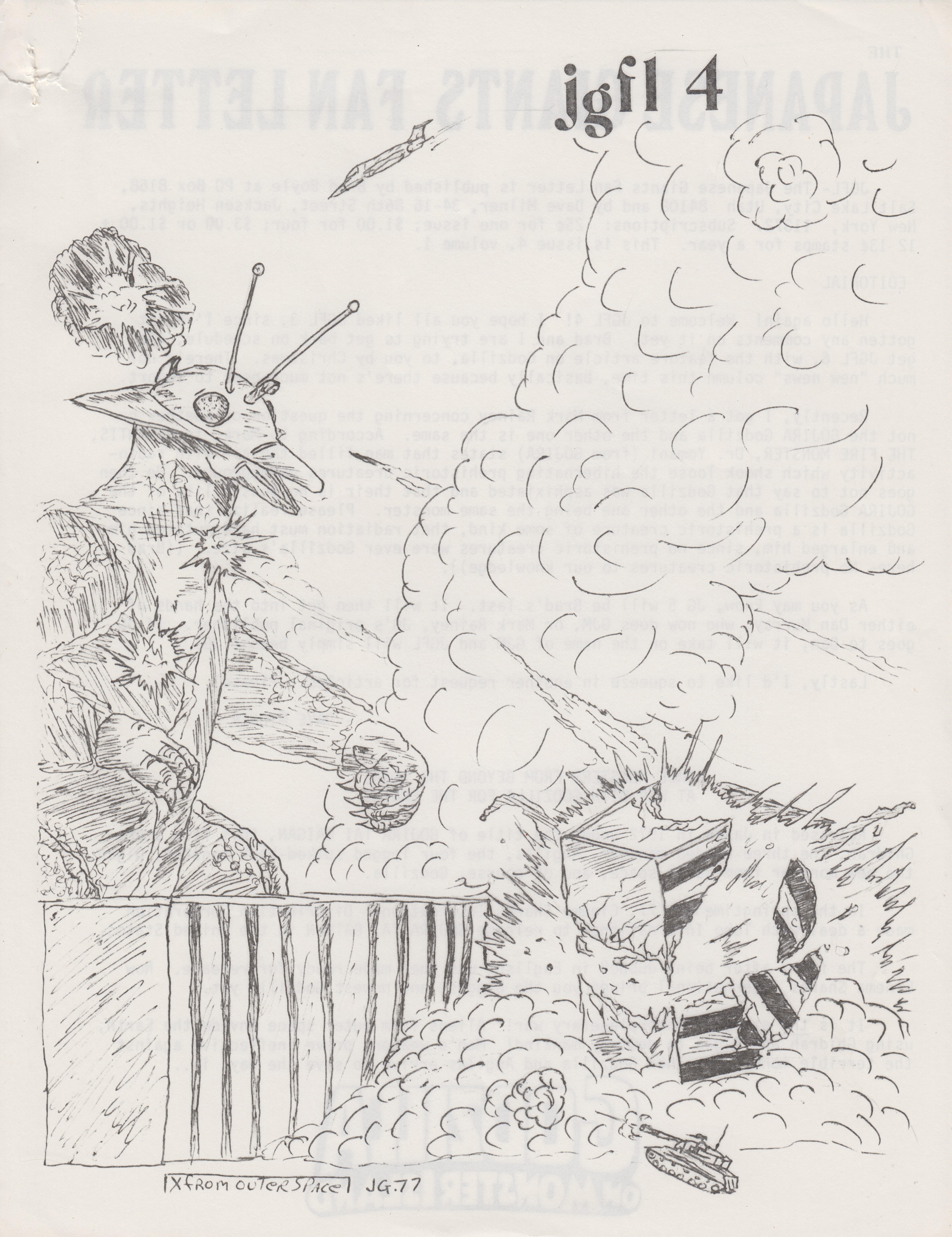 Japanese Giants Fan Letter Issue 4 cover
