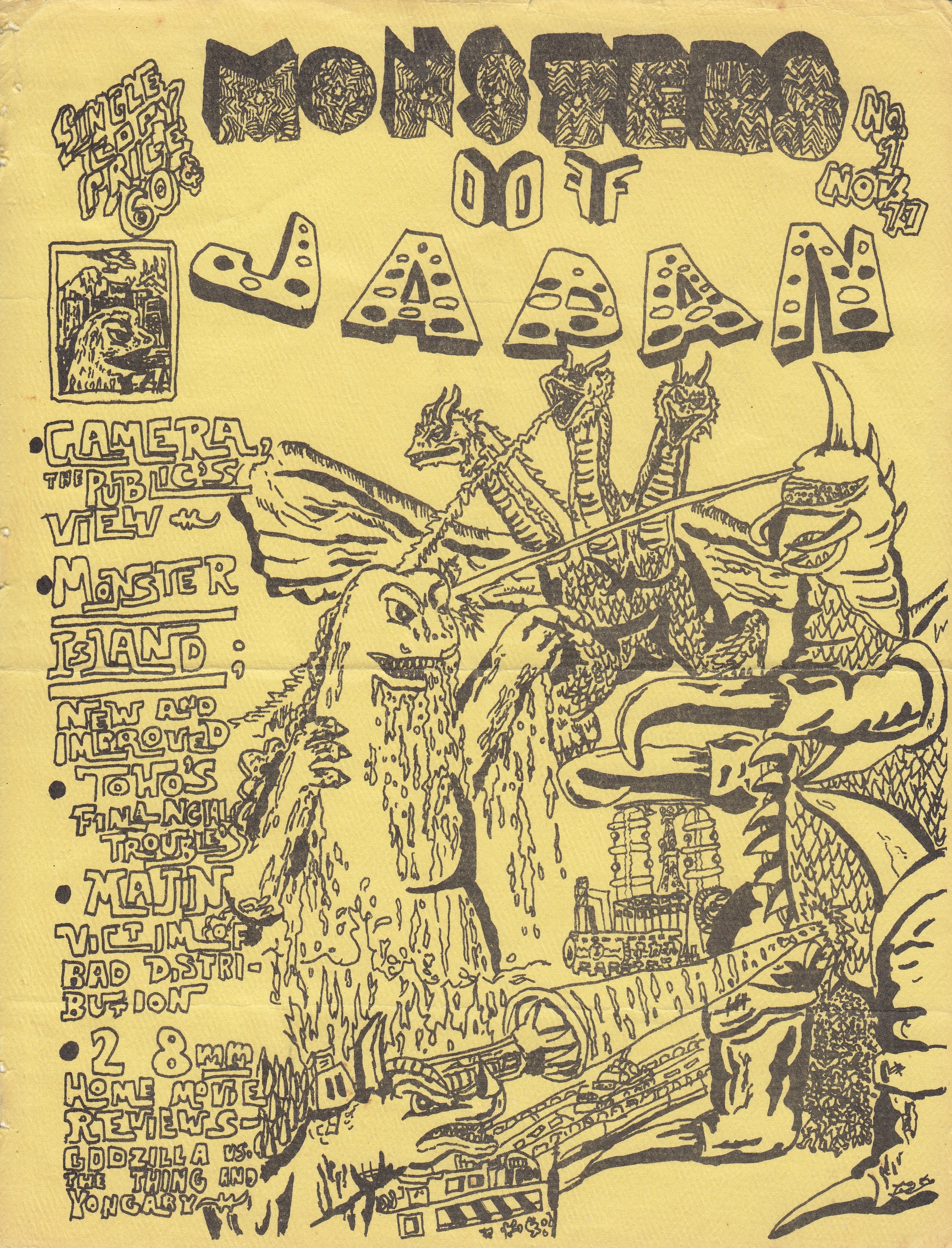Monsters of Japan Issue 1 fanzine cover